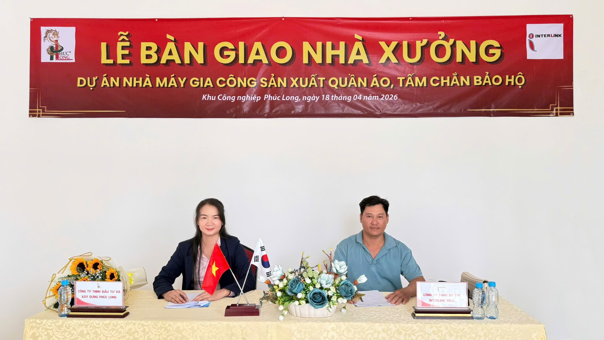 KCN PHÚC LONG TIẾP TỤC BÀN GIAO NHÀ XƯỞNG CHO THUÊ THỨ 45