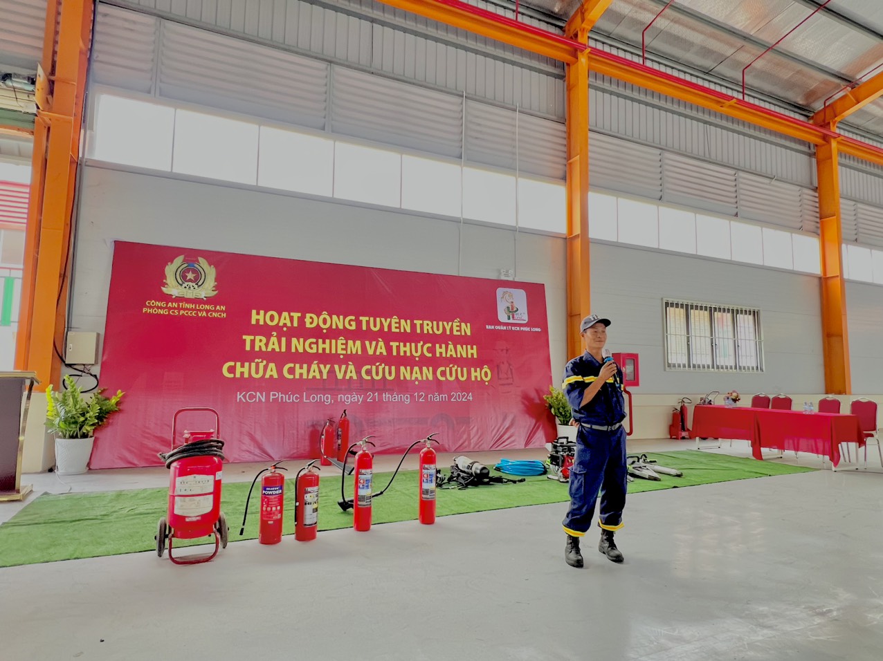 DỰ KIẾN TỔ CHỨC KHÓA TẬP HUẤN PHÒNG CHÁY CHỮA CHÁY VÀ CỨU NẠN CỨU HỘ NĂM 2025 CHO CÁC DOANH NGHIỆP THUỘC KCN PHÚC LONG